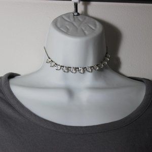 Bezal Vintage Prong Set Crystal Collar Necklace